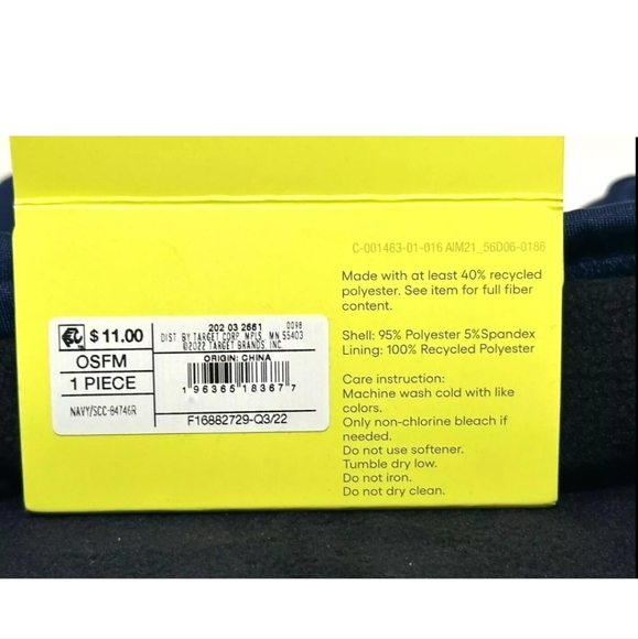 Target All In Motion Unisex Adult Neck Gaiter Navy Blue OSFM Winter Accessories - Picture 3 of 5